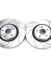 Power Stop Evolution Drilled & Slotted Rotors - Pair Front Ford Focus 2013-2018                                     - AR85176XPR - Image 2