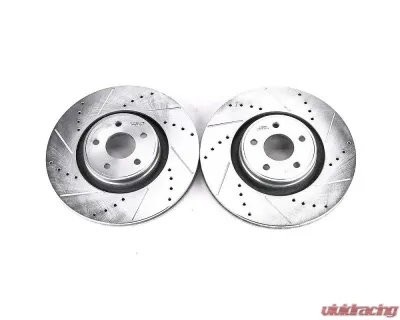 Power Stop Evolution Drilled & Slotted Rotors - Pair Front Ford Focus 2013-2018 - AR85176XPR