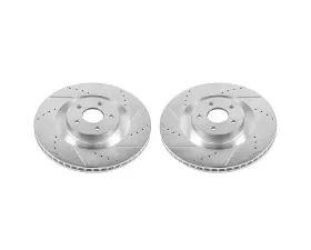 Power Stop Evolution Drilled & Slotted Rotors - Pair Front Ford Focus 2016-2018