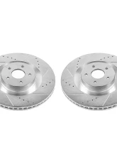 Power Stop Evolution Drilled & Slotted Rotors - Pair Front Ford Focus 2016-2018                                     - AR85180XPR - Image 2