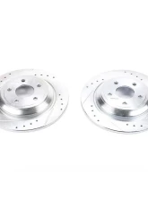 Power Stop Evolution Drilled & Slotted Rotors - Pair Rear Ford Focus 2016-2018                                     - AR85181XPR - Image 2