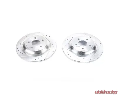 Power Stop Evolution Drilled & Slotted Rotors - Pair Rear Ford Focus 2016-2018 - AR85181XPR