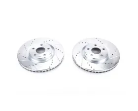Power Stop Evolution Drilled & Slotted Rotors - Pair Front Ford Edge 2015-2019