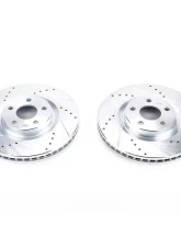 Power Stop Evolution Drilled & Slotted Rotors - Pair Front Ford Edge 2015-2019                                     - AR85182XPR - Image 2