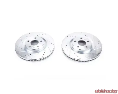 Power Stop Evolution Drilled & Slotted Rotors - Pair Front Ford Edge 2015-2019 - AR85182XPR