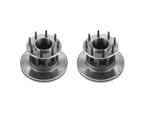 Power Stop Evolution Drilled & Slotted Rotors - Pair Front Ford F-350 Super Duty 2017-2019