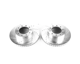 Power Stop Evolution Drilled & Slotted Rotors - Pair Front Ford F-450 Super Duty 2017