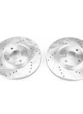 Power Stop Evolution Drilled & Slotted Rotors - Pair Front Ford EcoSport 2018                                     - AR85191XPR - Image 2