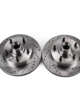 Power Stop Evolution Drilled & Slotted Rotors - Pair Front Ford E-150 2003                                     - AR8540XPR - Image 2