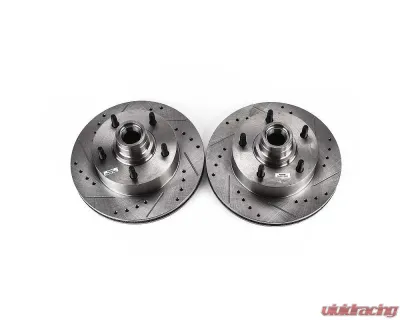 Power Stop Evolution Drilled & Slotted Rotors - Pair Front Ford E-150 2003 - AR8540XPR