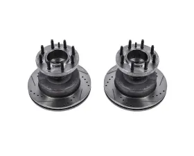 Power Stop Evolution Drilled & Slotted Rotors - Pair Front Ford E-350 Club Wagon 2003-2005