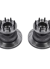 Power Stop Evolution Drilled & Slotted Rotors - Pair Front Ford E-350 Club Wagon 2003-2005                                     - AR8542XPR - Image 2