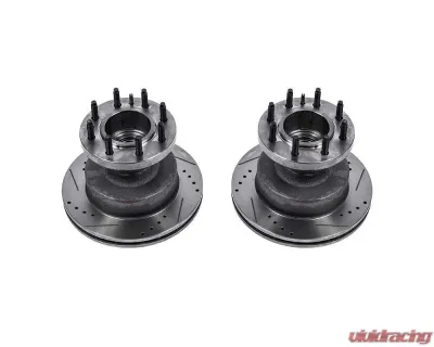 Power Stop Evolution Drilled & Slotted Rotors - Pair Front Ford E-350 Club Wagon 2003-2005 - AR8542XPR