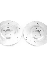 Power Stop Evolution Drilled & Slotted Rotors - Pair Front Dodge Challenger/Charger Hellcat 2015-2019                                     - AR86002XPR - Image 2