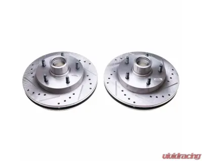 Power Stop Evolution Drilled & Slotted Rotors - Pair Front Dodge Ram 1500 1994-1999 - AR8728XPR