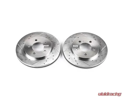 Power Stop Evolution Drilled & Slotted Rotors - Pair Front Chrysler Grand Voyager 2000 - AR8739XPR