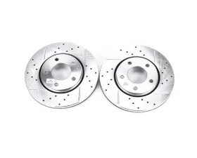Power Stop Evolution Drilled & Slotted Rotors - Pair Front Chrysler Town & Country 2002-2007