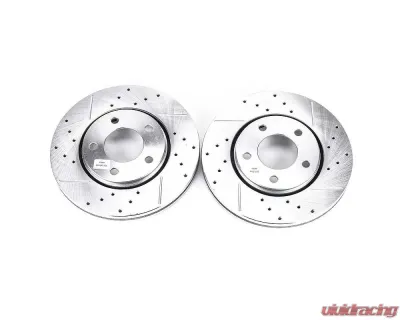 Power Stop Evolution Drilled & Slotted Rotors - Pair Front Chrysler Town & Country 2002-2007 - AR8751XPR