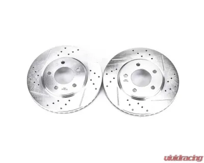 Power Stop Evolution Drilled & Slotted Rotors - Pair Front Chrysler Town & Country 2001-2007 - AR8754XPR
