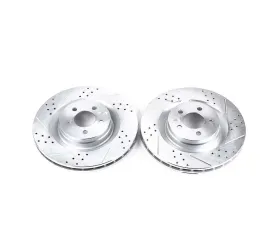 Power Stop Evolution Drilled & Slotted Rotors - Pair Front Chrysler 300 2005-2010