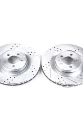 Power Stop Evolution Drilled & Slotted Rotors - Pair Front Chrysler 300 2005-2010                                     - AR8773XPR - Image 2