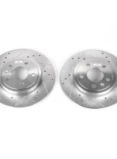 Power Stop Evolution Drilled & Slotted Rotors - Pair Rear Audi A4 2005-2009                                     - EBR1006XPR - Image 2