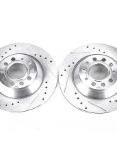 Power Stop Evolution Drilled & Slotted Rotors - Pair Rear Audi A6 2005-2011                                     - EBR1008XPR - Image 2