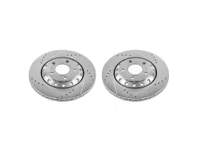 Power Stop Evolution Drilled & Slotted Rotors - Pair Rear Audi A8 Quattro 2003-2010