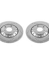 Power Stop Evolution Drilled & Slotted Rotors - Pair Rear Audi A8 Quattro 2003-2010                                     - EBR1010XPR - Image 2