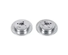 Power Stop Evolution Drilled & Slotted Rotors - Pair Rear Mini Cooper 2007-2016