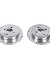 Power Stop Evolution Drilled & Slotted Rotors - Pair Rear Mini Cooper 2007-2016                                     - EBR1056XPR - Image 2