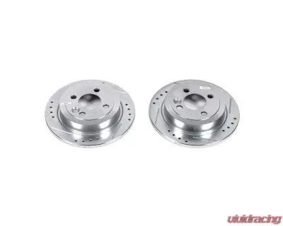 Power Stop Evolution Drilled & Slotted Rotors - Pair Rear Mini Cooper 2007-2016 - EBR1056XPR