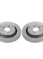 Power Stop Evolution Drilled & Slotted Rotors - Pair Rear Volvo S60 2011-2018                                     - EBR1073XPR - Image 2