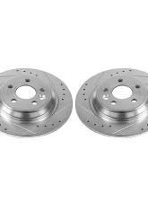 Power Stop Evolution Drilled & Slotted Rotors - Pair Rear Volvo S60 2011-2015                                     - EBR1075XPR - Image 2