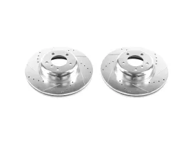 Power Stop Evolution Drilled & Slotted Rotors - Pair Front BMW 135i 2008-2013