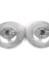 Power Stop Evolution Drilled & Slotted Rotors - Pair Front BMW 550i GT 2010-2015                                     - EBR1220XPR - Image 2
