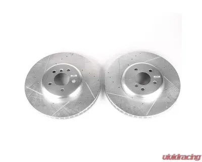 Power Stop Evolution Drilled & Slotted Rotors - Pair Front BMW 550i GT 2010-2015 - EBR1220XPR