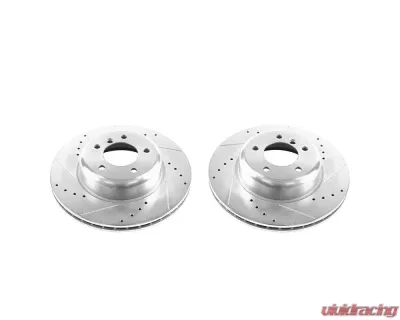 Power Stop Evolution Drilled & Slotted Rotors - Pair Front BMW Z4 2009-2016 - EBR1224XPR