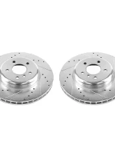Power Stop Evolution Drilled & Slotted Rotors - Pair Front BMW 535d 2014-2016                                     - EBR1228XPR - Image 2