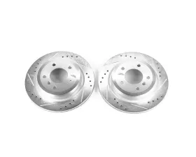 Power Stop Evolution Drilled & Slotted Rotors - Pair Rear BMW Z4 2009-2016