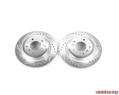 Power Stop Evolution Drilled & Slotted Rotors - Pair Rear BMW Z4 2009-2016 - EBR1229XPR