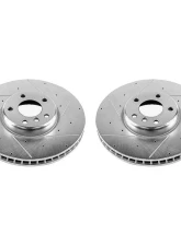 Power Stop Evolution Drilled & Slotted Rotors - Pair Front BMW 535i GT 2010-2017                                     - EBR1230XPR - Image 2