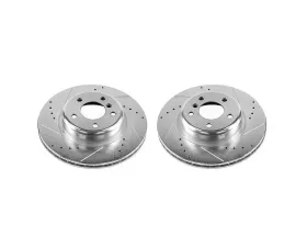 Power Stop Evolution Drilled & Slotted Rotors - Pair Front BMW 528i 2011-2016