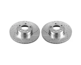 Power Stop Evolution Drilled & Slotted Rotors - Pair Front BMW X3 2011-2017