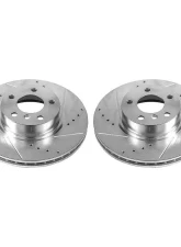 Power Stop Evolution Drilled & Slotted Rotors - Pair Front BMW X3 2011-2017                                     - EBR1238XPR - Image 2