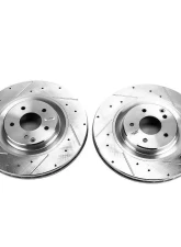 Power Stop Evolution Drilled & Slotted Rotors - Pair Front Mercedes-Benz C32 AMG 2002-2004                                     - EBR1243XPR - Image 2