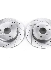 Power Stop Evolution Drilled & Slotted Rotors - Pair Front Smart Fortwo 2008-2016                                     - EBR1261XPR - Image 2