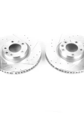 Power Stop Evolution Drilled & Slotted Rotors - Pair Front Porsche Cayenne 2011-2018                                     - EBR1291XPR - Image 2