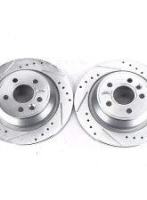 Power Stop Evolution Drilled & Slotted Rotors - Pair Rear Land Rover Range Rover Evoque 2012-2015                                     - EBR1299XPR - Image 2