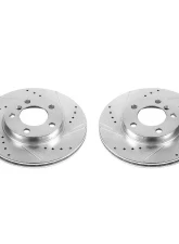 Power Stop Evolution Drilled & Slotted Rotors - Pair Front Mini Cooper Countryman 2011-2016                                     - EBR1411XPR - Image 2